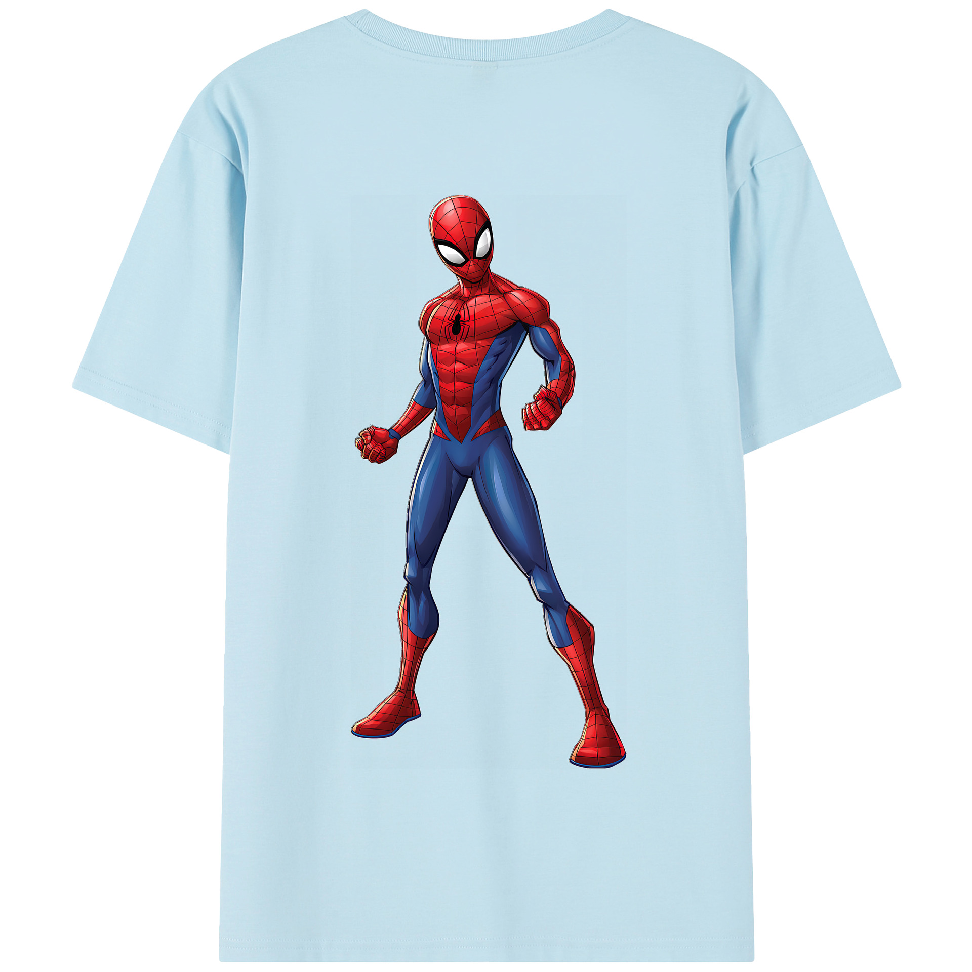 （画像用） Spider Man スパイダーマン 綿100％半袖Tシャツ（背面プリント）